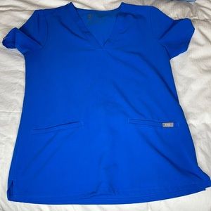 FIGS Royal Blue Casma Three Pocket Scub Top